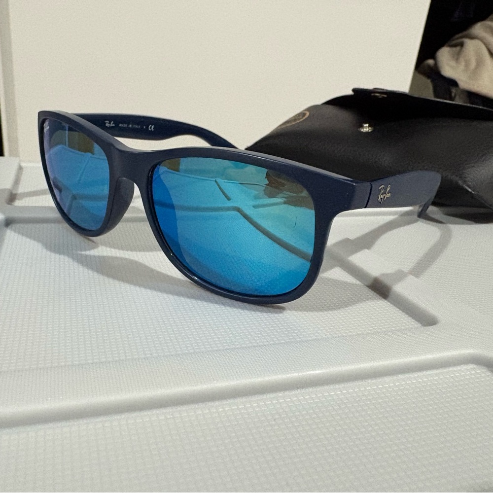 Ray-Ban Navy Frame with Aqua Lenses